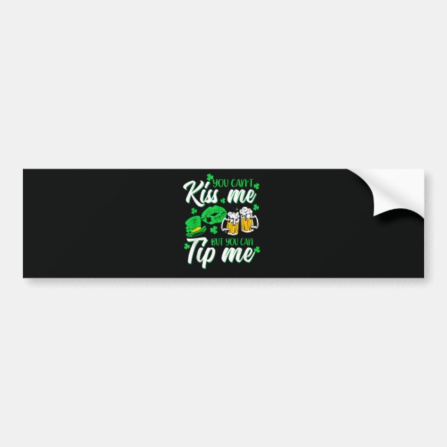 St Patrick's Day Lucky Shamrock  Bildekal (Framsidan)
