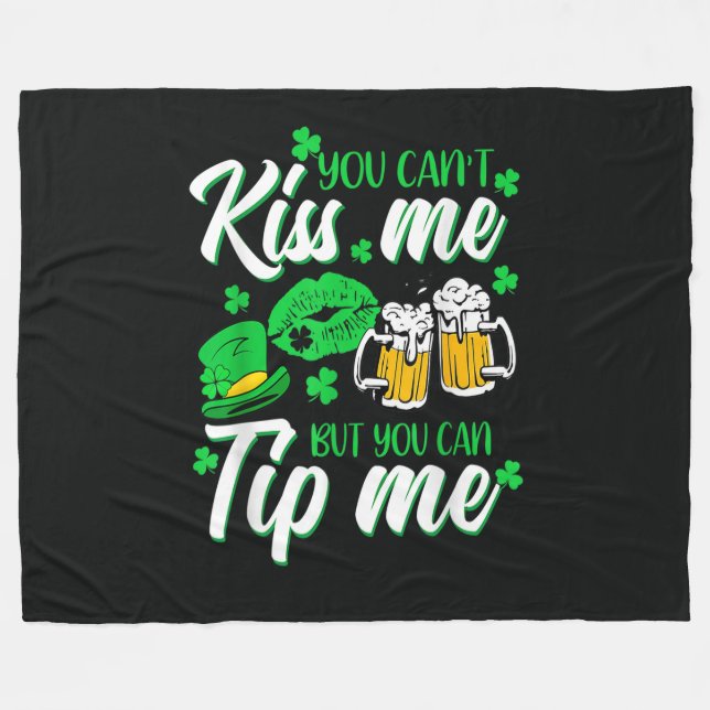 St Patrick's Day Lucky Shamrock  Fleecefilt (Framsidan (Horisontell))