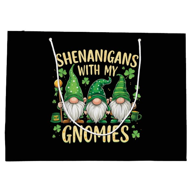 St Patricks Day Lucky Shamrock Gnome  (Baksidan)