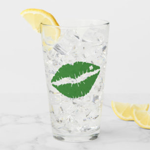 St patrick's day Lucky Shamrock Läppar Irish Glaskopp