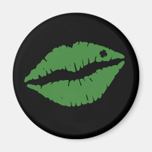 St patrick's day Lucky Shamrock Läppar Irish T-Shi Magnet