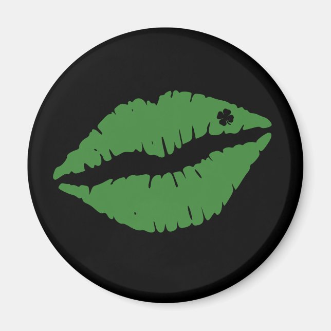 St patrick's day Lucky Shamrock Läppar Irish T-Shi Magnet (Framsidan)