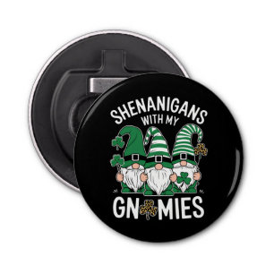 St patricks day Lucky Shamrock Leopard Gnomes Flasköppnare