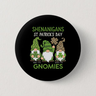 St Patricks Day Lucky Shamrock Leopard Gnomes Iris Knapp