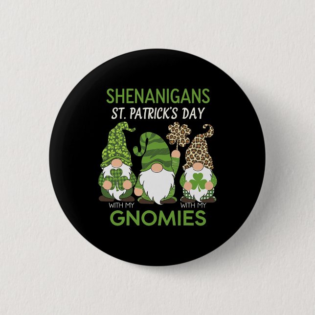 St Patricks Day Lucky Shamrock Leopard Gnomes Iris Knapp (Framsida)