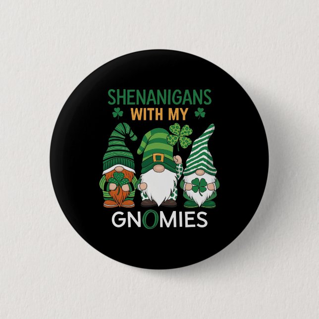 St Patricks Day Lucky Shamrock Leopard Gnomes Iris Knapp (Framsida)
