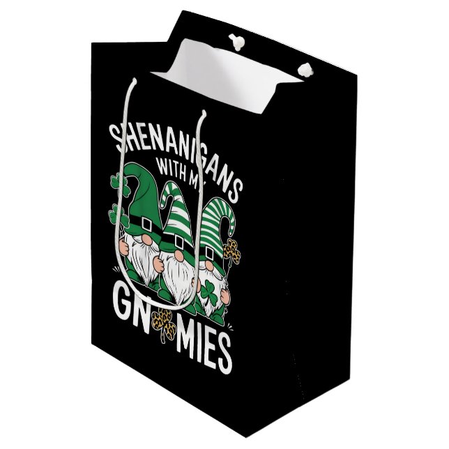 St Patricks Day Lucky Shamrock Leopard Tomtar  (Framsidan Vinklad)
