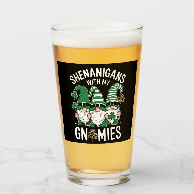 St Patricks Day Lucky Shamrock Leopard Tomtar  Glaskopp (Framsida fylld)
