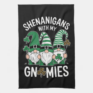 St Patricks Day Lucky Shamrock Leopard Tomtar Kökshandduk