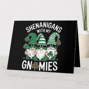 St Patricks Day Lucky Shamrock Leopard Tomtar Kort