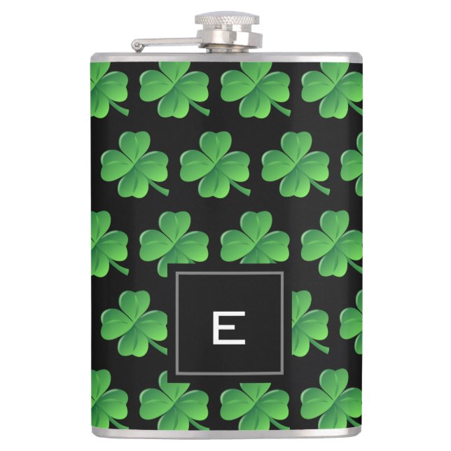 St patricks day Lucky Shamrock Mönster Monogram Fickplunta (Framsidan)