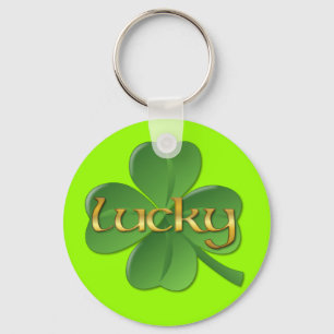St. Patrick's Day Lucky Shamrock Nyckelring