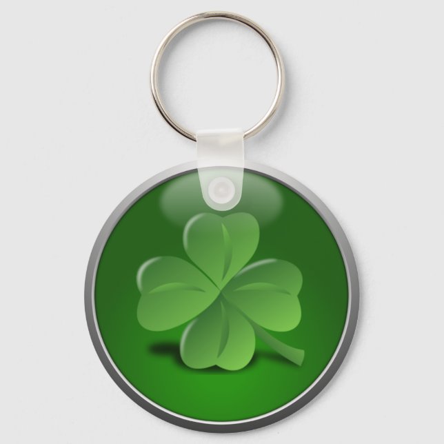 St. Patrick's Day Lucky Shamrock Nyckelring (Framsida)