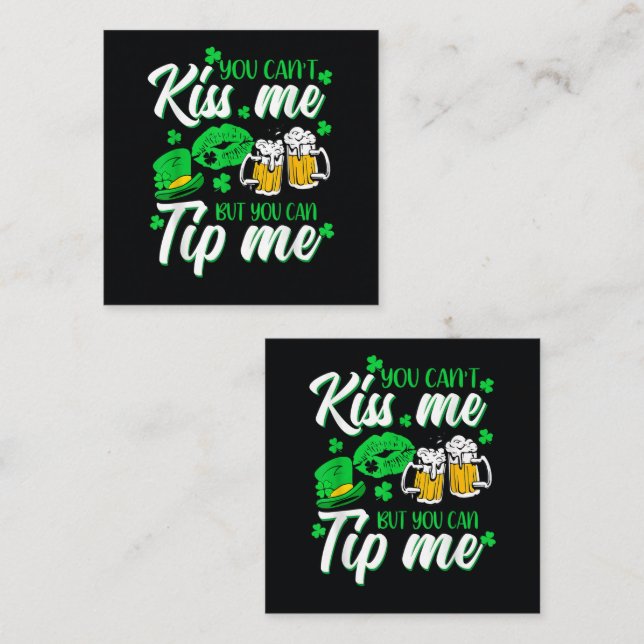 St Patrick's Day Lucky Shamrock  Tilläggskort (Fram/baksida)