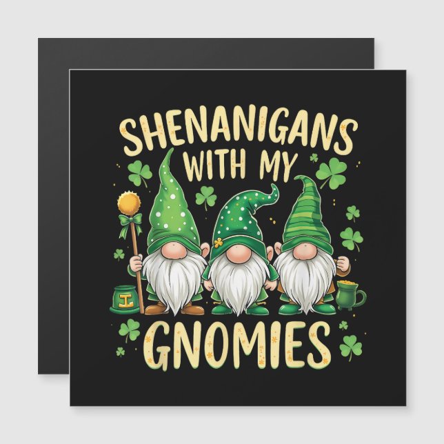 St Patricks Day Lucky Shamrock Tomte  (Fram/baksida)