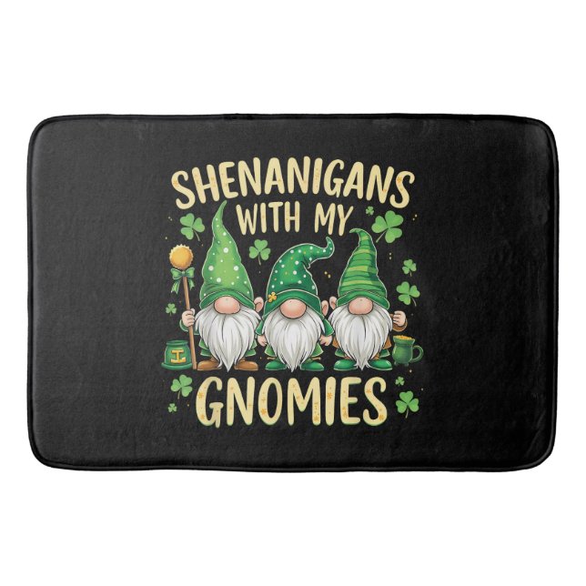 St Patrick's Day Lucky Shamrock Tomte  Badrumsmatta (Framsidan)