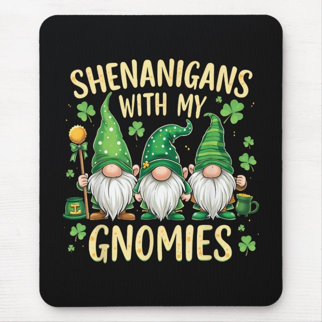 St Patrick's Day Lucky Shamrock Tomte  Musmatta (Framsidan)