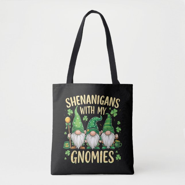 St Patricks Day Lucky Shamrock Tomte  Tygkasse (Framsida)