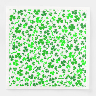 St Patrick's Day Lucky Shamrocks Confetti Pattern Pappersservett
