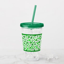 St Patricks Day Lucky Shamrocks Konfetti Take Away Mugg