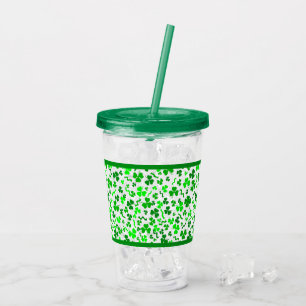 St Patricks Day Lucky Shamrocks Konfetti Take Away Mugg