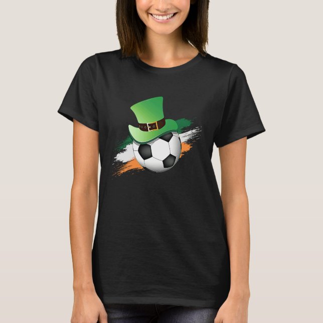 St Patrick's Day Lucky Soccer Ball T Shirt (Framsida)