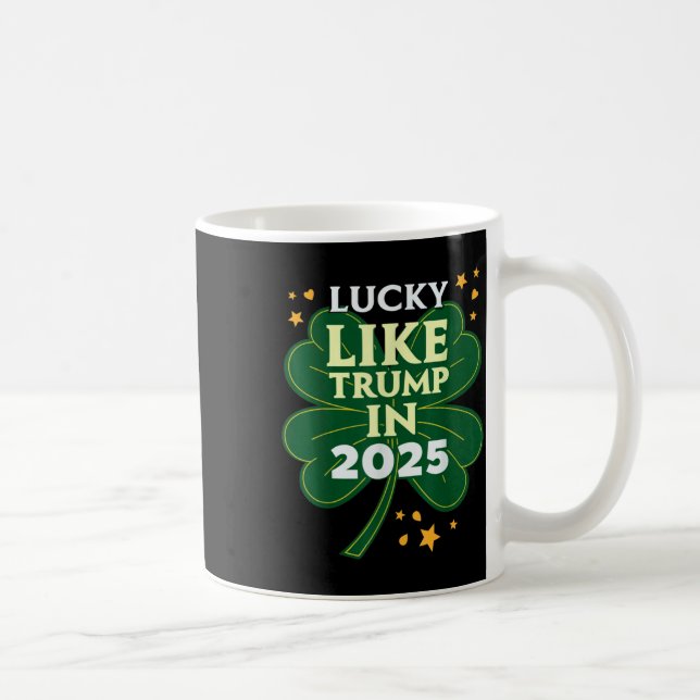 St patricks day Lucky som Trump 2025 Donald Kaffemugg (Höger)