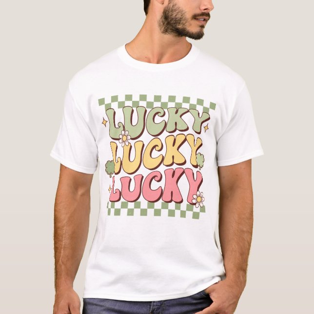 St patrick's day Lucky T Shirt (Framsida)