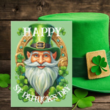 St Patricks Day Lucky Tomte Lucky Leprechaun Greet