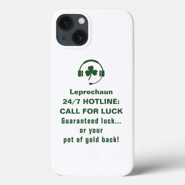 St. Patrick's day, lustig text Leprechaun Hotline (Baksida)