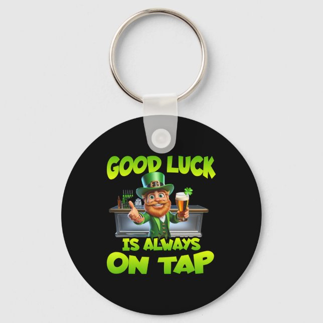 St Patricks Day Lycka Finns Alltid På Tap St Patt Nyckelring (Framsida)