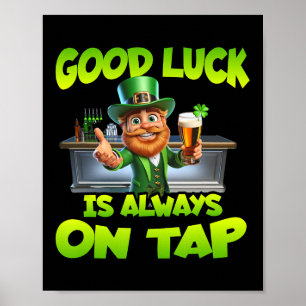 St Patricks Day Lycka Finns Alltid På Tap St Patt Poster