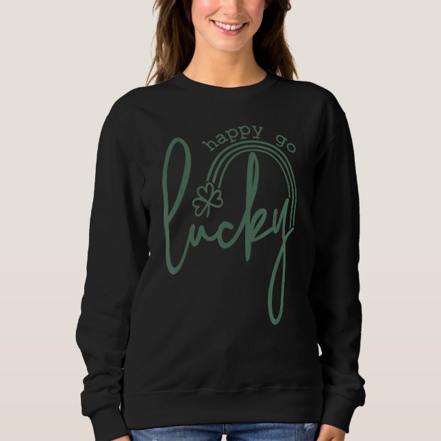 st patricks day lycklig har tur t shirt (Framsida)
