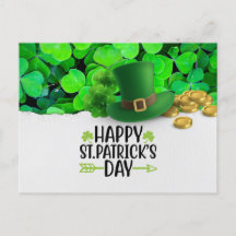 St. Patrick's Day Lycklig med Shamrock