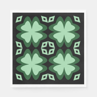 St Patricks Day Lyckliga 4-bladiga Klöver Pappersservett
