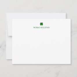 St Patricks Day Lyckoklöver Grön Irländsk Anteckningskort