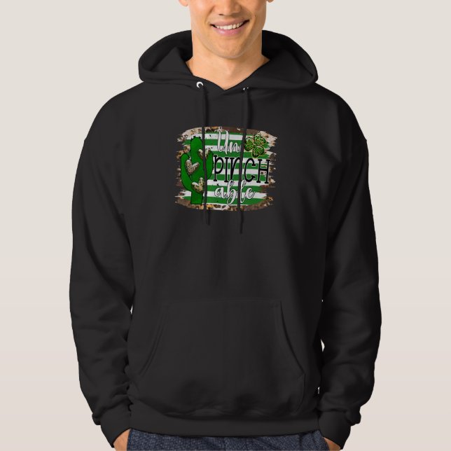 St patrick's day Magally Un Pinch Able Cactus He Hoodie (Framsida)
