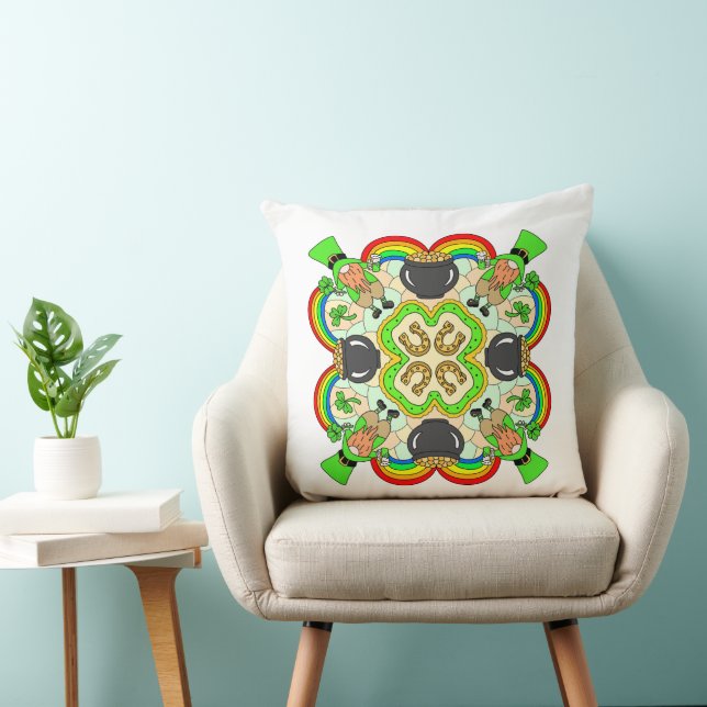St patrick's day Mandala Kudde (Stol)