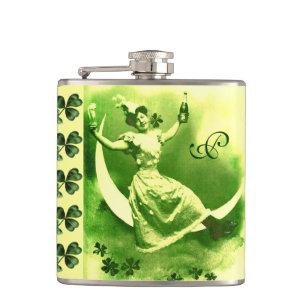 ST PATRICK'S DAY MÅNE DAM MED SHAMROCKS Monogram Fickplunta