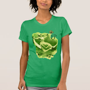ST PATRICK'S DAY MÅNE DAM MED SKAMROCKS MONOGRAM TEE SHIRT