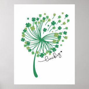 St.Patrick's Day Maskros Lucky Poster