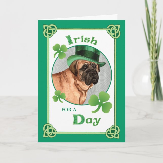 St. Patrick's Day Mastiff Kort (Framsida)