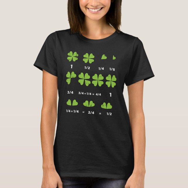 St Patricks Day Math Teacher Shamrock Saint Paddys T Shirt (Framsida)