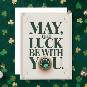 St Patrick's Day May The Luck Vykort