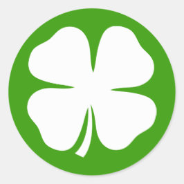 St patricks day med charm klöver runt klistermärke