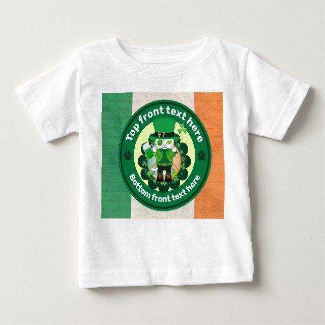 St. Patrick's Day med en lucky One-Eyed Cat T Shirt (Framsida)