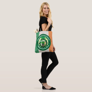 St. Patrick's Day med en lucky One-Eyed Cat Tygkasse