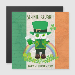St. Patrick's Day med ett Lucky Cat Magnetic Card