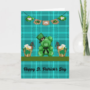 St. Patrick's Day med Grönt Bear & Gult Beer Kort
