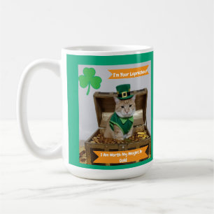 St Patricks Day med katt-humor Kaffemugg